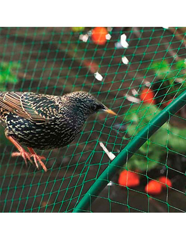 Tradineur - Malla anti pájaros de polietileno, red de protección contra animales, aves para plantas, árboles, jardín, huerto, cu