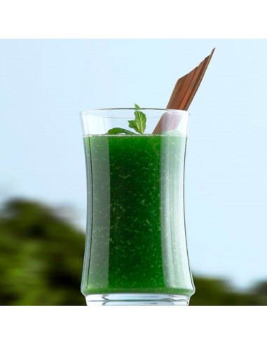 Tradineur - Set de 6 vasos de cristal, modelo Lune, base gruesa, servir cócteles, refrescos, resistentes, aptos para lavavajilla