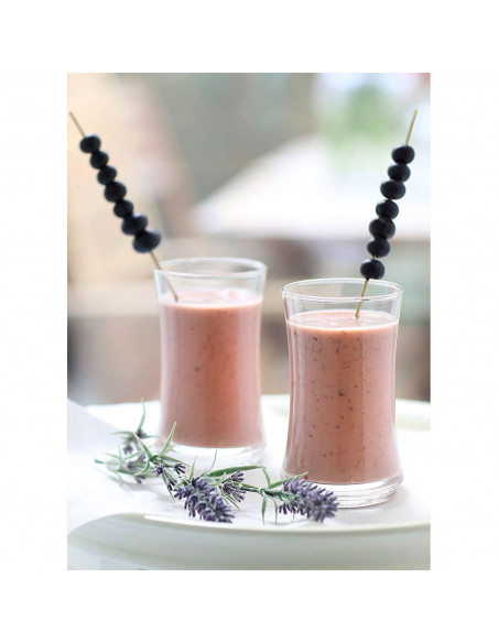 Tradineur - Set de 6 vasos de cristal, modelo Lune, base gruesa, servir cócteles, refrescos, resistentes, aptos para lavavajilla