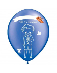 Tradineur - Set de 12 globos personalizables para Primera Comunión de látex de caucho natural, decoración en fiestas, celebracio