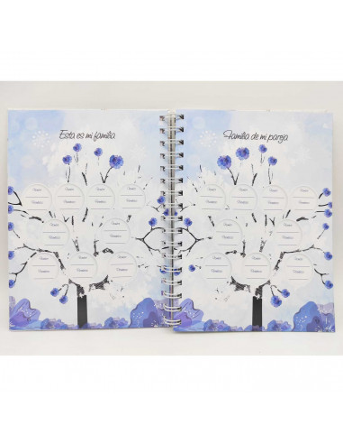 Tradineur - Agenda de mi embarazo, diario embarazada, semana a semana, encuadernación de espiral y tapa dura, recuerdos, 96 pági