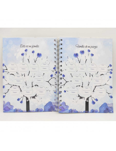 Tradineur - Agenda de mi embarazo, diario embarazada, semana a semana, encuadernación de espiral y tapa dura, recuerdos, 96 pági