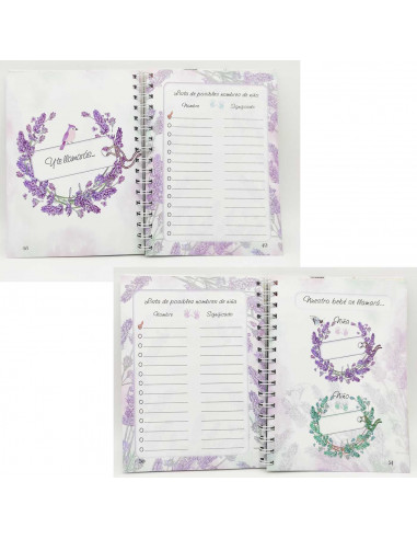 Tradineur - Agenda de mi embarazo, diario embarazada, semana a semana, encuadernación de espiral y tapa dura, recuerdos, 96 pági