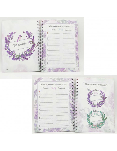 Tradineur - Agenda de mi embarazo, diario embarazada, semana a semana, encuadernación de espiral y tapa dura, recuerdos, 96 pági