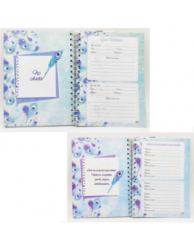 Tradineur - Agenda de mi embarazo, diario embarazada, semana a semana, encuadernación de espiral y tapa dura, recuerdos, 96 pági