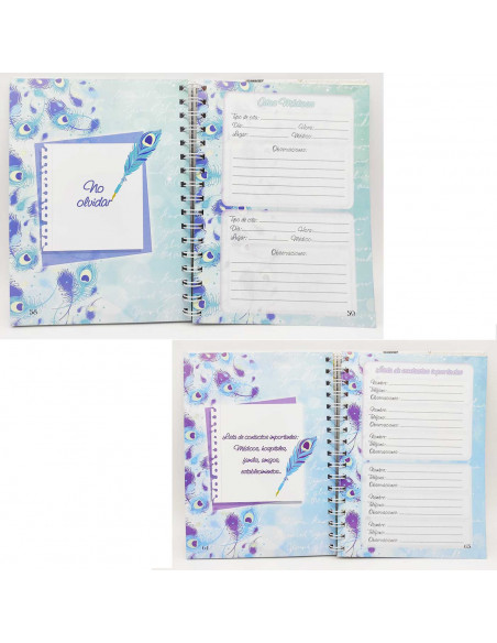 Tradineur - Agenda de mi embarazo, diario embarazada, semana a semana, encuadernación de espiral y tapa dura, recuerdos, 96 pági