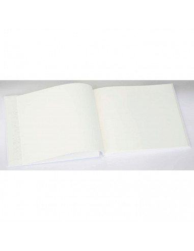 Tradineur - Libro de firmas para bodas con lazo de seda, álbum en blanco para mensajes de invitados, regalo para novios (64 pági