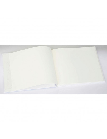 Tradineur - Libro de firmas para bodas con lazo de seda, álbum en blanco para mensajes de invitados, regalo para novios (64 pági