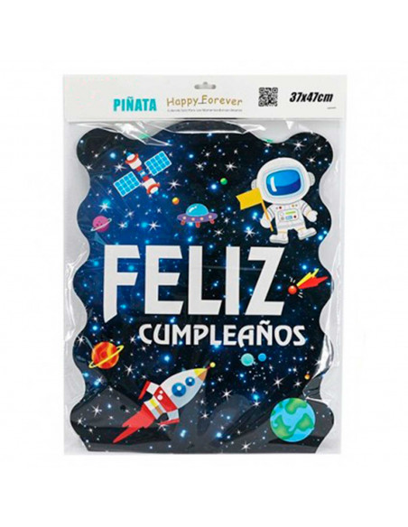 Tradineur - Piñata del universo para cumpleaños, cartón, para rellenar con golosinas, chuches, niños, decoración infantil para f