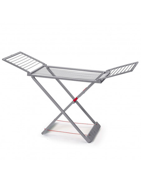 Tradineur - Tendedero plegable de resina con 20 metros espacio de tendido, soporte para tender ropa, interior o exterior (Gris,