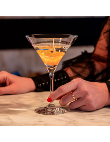 Tradineur - Set de 6 copas de cristal para cócteles, modelo Degustation, bebidas, champán, aptas para lavavajillas, fiestas, cel