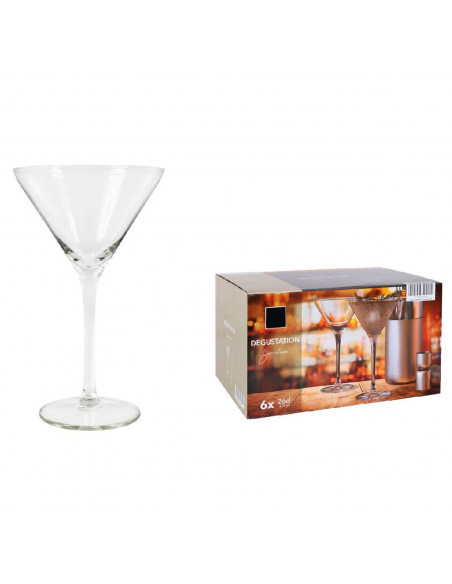 Tradineur - Set de 6 copas de cristal para cócteles, modelo Degustation, bebidas, champán, aptas para lavavajillas, fiestas, cel