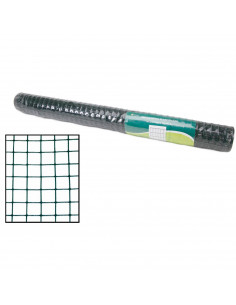 Tradineur - Rollo de malla metálica plastificada cuadrada, valla, cierre de alambre, cercar jardín, gallinero, finca, alta resis 2