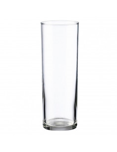 Tradineur - Set de 24 vasos de tubo de cristal, base gruesa, aptos para lavavajillas, agua, bebidas, refrescos, 16,3 x 5,8 cm, 3