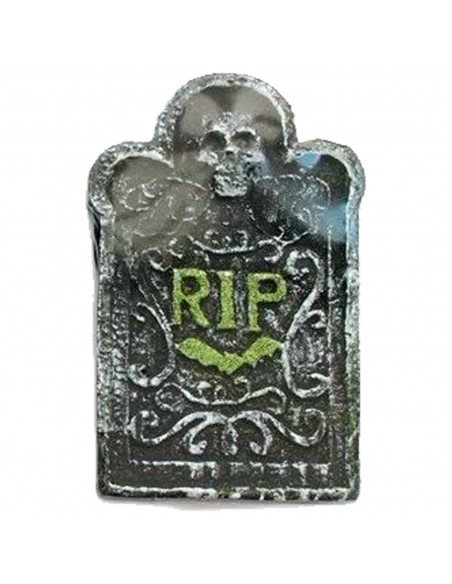 Tradineur - Lapida sepulcral RIP - Diseño Surtido - Decoración y complementación para Halloween - 26,5 x 17,2 cm