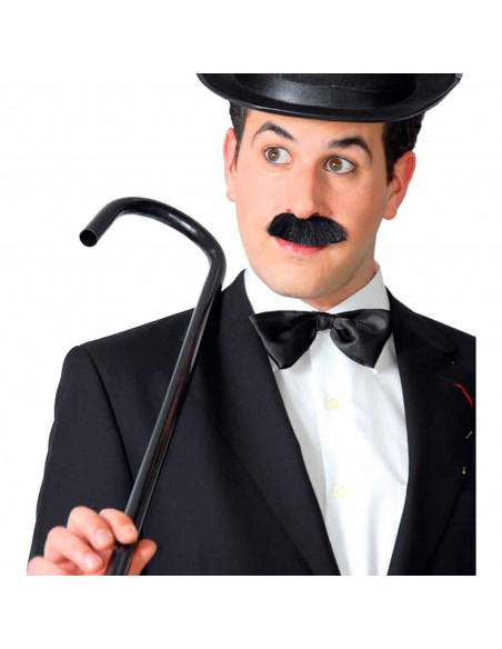 Tradineur - Bastón charlot de 80 cm - Apto para jóvenes y adulto - Complementos para carnaval, halloween y celebraciones - Color