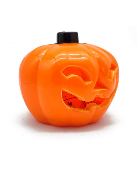Tradineur - Vela de calabaza LED - Fabricado en plástico - Decoración para Halloween - Iluminación suave y homogénea.
