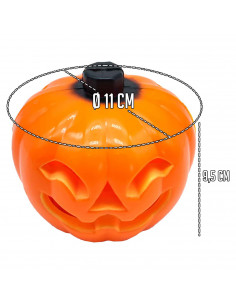Tradineur - Vela de calabaza LED - Fabricado en plástico - Decoración para Halloween - Iluminación suave y homogénea. 2