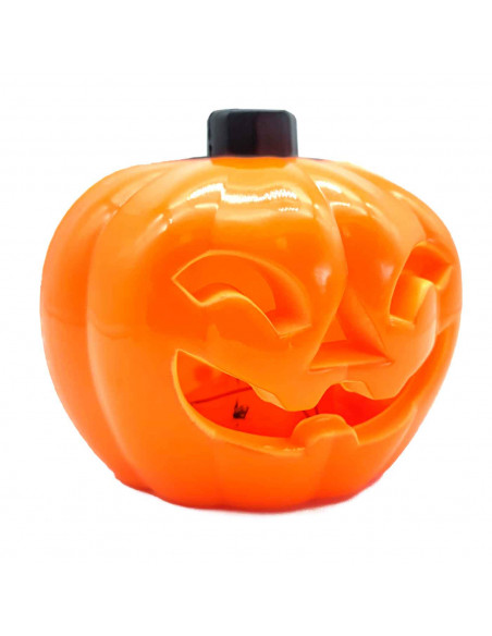 Tradineur - Vela de calabaza LED - Fabricado en plástico - Decoración para Halloween - Iluminación suave y homogénea.