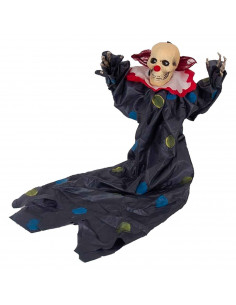 Tradineur - Fantasma de Halloween para colgar con luces LED - Diseño clásico - Decoración y complementación para Halloween - Lon