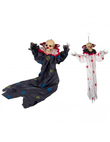 Tradineur - Fantasma de Halloween para colgar con luces LED - Diseño clásico - Decoración y complementación para Halloween - Lon