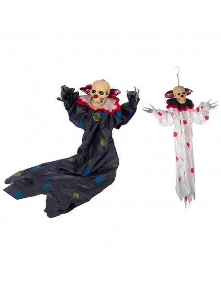 Tradineur - Fantasma de Halloween para colgar con luces LED - Diseño clásico - Decoración y complementación para Halloween - Lon