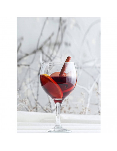 Tradineur - Set de 6 copas modelo Misket de cristal para cócteles, combinados, vino, resistentes, aptas para lavavajillas (645