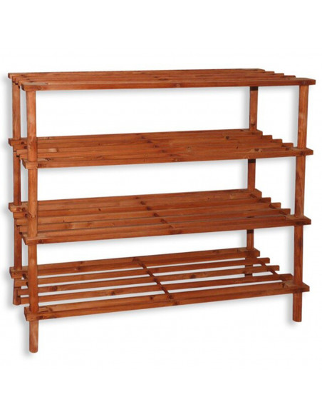 Tradineur - Zapatero de madera con 4 niveles, soporte para calzado, estantería para zapatos, recibidor, pasillo, dormitorio - 74