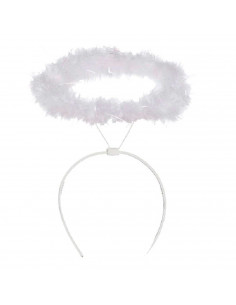 Tradineur - Corona de ángel - Diadema con aro - accesorios para disfraz de diablesa, carnaval, halloween, cosplay, fiesta, adult
