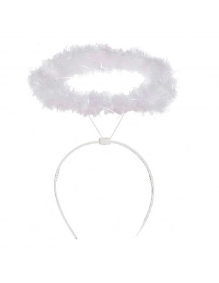 Tradineur - Corona de ángel - Diadema con aro - accesorios para disfraz de diablesa, carnaval, halloween, cosplay, fiesta, adult