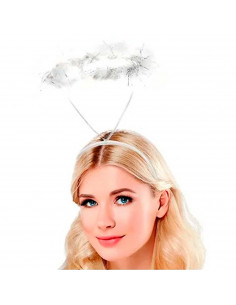 Tradineur - Corona de ángel - Diadema con aro - accesorios para disfraz de diablesa, carnaval, halloween, cosplay, fiesta, adult 2