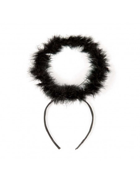 Tradineur - Corona de ángel - Diadema con aro - Complemento para disfraz de carnaval, halloween, cosplay, fiesta, adultos, talla
