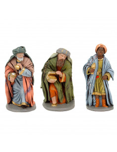 Tradineur - Figura de reyes magos - Fabricación en marmolina - Ideal para belén navideño, figuras decorativas, nacimiento, peseb