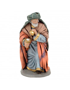 Tradineur - Figura de reyes magos - Fabricación en marmolina - Ideal para belén navideño, figuras decorativas, nacimiento, peseb 2