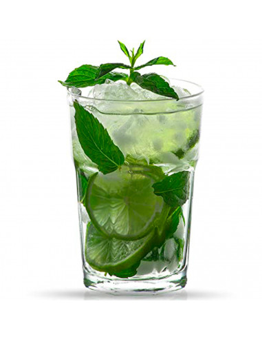 Tradineur - Set de 6 vasos de cristal clásicos "Aras", base gruesa, resistentes, aptos para lavavajillas, refrescos, agua, bebid