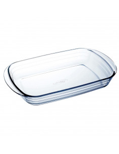 Tradineur - Fuente para horno rectangular - Fabricado en Vidrio - Apto para horno, microondas, congelador y lavavajillas - 2 Lit
