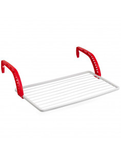 Tradineur - Tendedero plegable de resina para balcón - 10 metros de tendido - Fabricado en España - Soporte para tender ropa (Bl