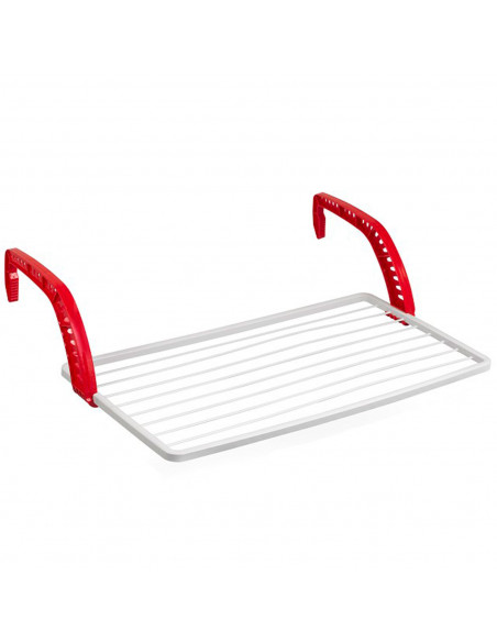 Tradineur - Tendedero plegable de resina para balcón - 10 metros de tendido - Fabricado en España - Soporte para tender ropa (Bl