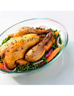 Tradineur - Fuente para horno ovalada - Fabricado en Vidrio - Apto para horno, microondas, congelador y lavavajillas - 4 Litros 2