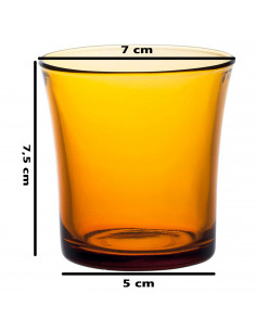 Tradineur - Set de 4 vasos de cristal templado, modelo Lys, resistentes a los golpes y choques térmicos, aptos para lavavajillas 2