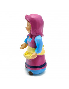 Tradineur - Figura de granjera para Belén - Estilo naïf - Marmolina - Adorno divertido para nacimiento, Navidad, decoración trad 2
