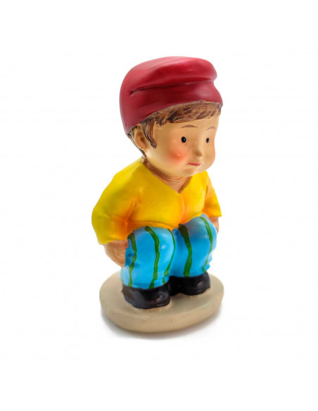 Tradineur - Figura de caganer catalán para Belén - Estilo naïf - Marmolina - Adorno divertido para nacimiento, Navidad, decoraci