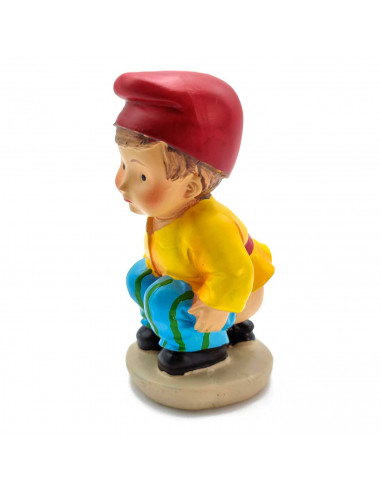 Tradineur - Figura de caganer catalán para Belén - Estilo naïf - Marmolina - Adorno divertido para nacimiento, Navidad, decoraci