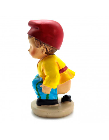 Tradineur - Figura de caganer catalán para Belén - Estilo naïf - Marmolina - Adorno divertido para nacimiento, Navidad, decoraci