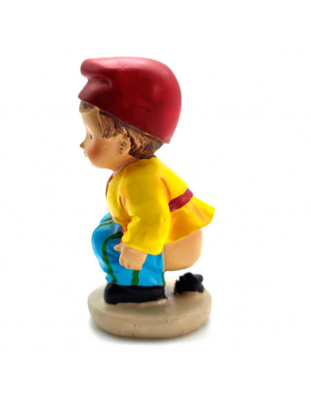 Tradineur - Figura de caganer catalán para Belén - Estilo naïf - Marmolina - Adorno divertido para nacimiento, Navidad, decoraci