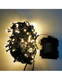 Tradineur - Tira de 140 luces LEDs para navidad - Apto para interiores - Función de luz foja e intermitente - 11 Metros - Color 2