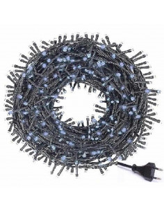 Tradineur - Tira de 180 luces LEDs - Apto para interiores - Función de luz foja e intermitente - 14,2 Metros - Color Blanco 2