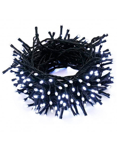 Tradineur - Tira de 300 luces LEDs decorativas - Apto para interiores - Función de luz foja e intermitente - 24 Metros - Color b
