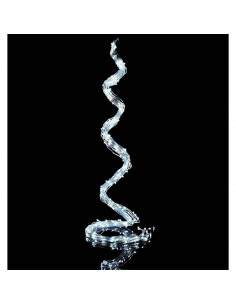 Tradineur - Alambre de 200 luces decorativas LEDs a pilas - Acto para interior y exterior - Función de luz foja e intermitente - 2