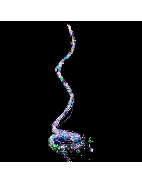 Tradineur - Alambre de 20 luces navideñas para botella LEDs - Apto solo para interior - Función de luz foja e intermitente - 2 M